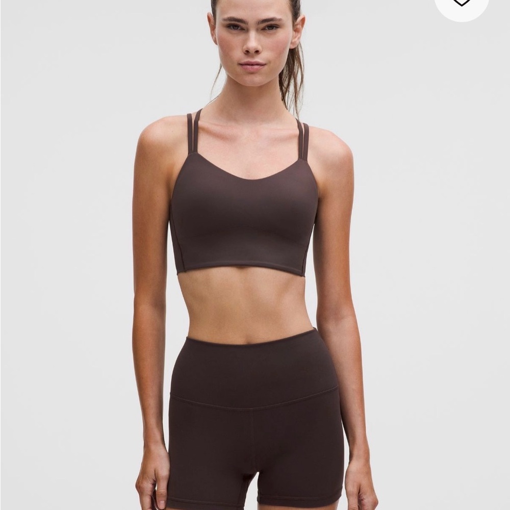 Espresso lululemon Like a cloud longline bra size 6 - Picture 5 of 6